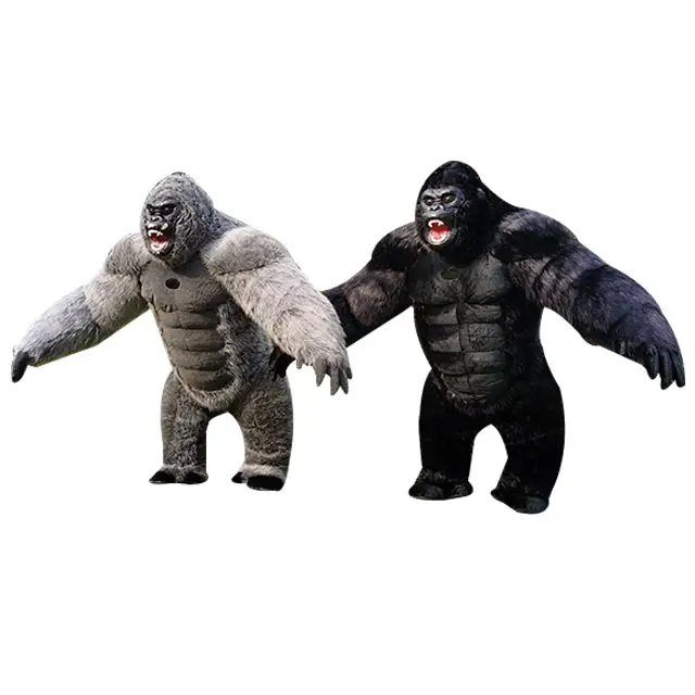 Atacado popular ilha feliz 2.6m preço de fábrica gigante gorila mascote traje para cosplay ou jogar