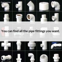 Gamme complète de raccords PVC : coudes, tés 3D, croisillons, pour alimentation et drainage d'aquariums, connecteurs plastiques NPT à coller