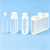 Cuvette de flux continu en silice fondue de 10 mm avec ports Luer pour la surveillance des réactions chimiques
