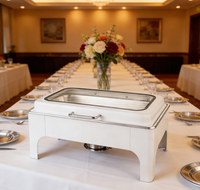 TAIDING Fabrikdirektverkauf 9L Edelstahl 201 Alkoholheizung 60-80°C Sichtbarer Rechteckiger Chafing Dish für Restaurant-Buffet