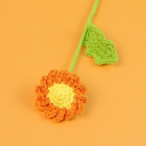 Ramo de Flores Tejidas a Crochet, Margaritas Artificiales Hechas a Mano, para Regalo y Decoración del Hogar, Venta al Por Mayor - Product Image 4