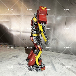 Grande statue de robot en métal Iron Man, robot personnalisé en fer, décoration extérieure pour centre commercial, œuvre d'art géante en fer de récupération pour parc - Product Image 4