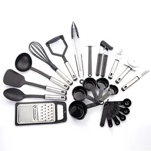 Set Peralatan Dapur Cocina, Aksesoris Dapur Set 23 Peralatan Memasak Nilon dengan Pegangan Stainless Steel