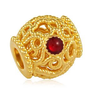 2025 nuevo diseño de lujo oro duro 24K oro puro pulsera de filigrana con cuentas joyería de oro de gama alta - Product Image 1