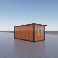 Maison conteneur toutes saisons avec une esthétique hautement esthétique, couleur bois grainé et design personnalisé pour un espace familial moderne et durable