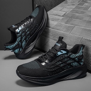 Nuove <span class=keywords><strong>Scarpe</strong></span> da <span class=keywords><strong>Uomo</strong></span> Primaverili Estive Traspiranti con Lacci, Sneakers in Rete Sottile, Suola Morbida Antiscivolo, Tomaia in PU, <span class=keywords><strong>Scarpe</strong></span> da Corsa <span class=keywords><strong>Nere</strong></span> Samurai - Product Image 2