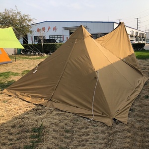 <span class=keywords><strong>Tente</strong></span> de Camping en toile de coton, grand Glamping, <span class=keywords><strong>Tipi</strong></span>, feu de camp, pique-nique, pyramide, tentes d'hiver, Camping en plein air - Product Image 3