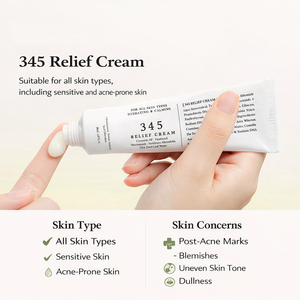 Gel réparateur apaisant pour les soins de la peau, pour les peaux sujettes à l'acné et sensibles, hydratant visage anti-imperfections avec formule 345 Relief - Product Image 4