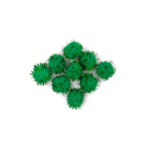 Pompon Bolita 1.0Cm Verde Decorazioni Natalizie 100 Pezzi - Product Image 1