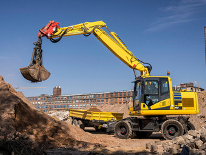 Excavatrice sur pneus PW160 de haute qualité avec godet de 1,13 m³ et moteur de 130 CV pour la construction urbaine et les projets utilitaires - Product Image 2