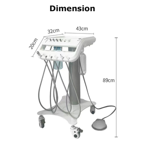Mobile carretto dentale portatile unità dentale clinica uso odontoiatrica unità con ruote attrezzature odontoiatriche - Product Image 4