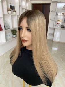 Topper de Cabello Humano con Base de Seda para Mujer con 4 Clips, Topper de Cabello con Base de Seda con Ondas de Agua - Product Image 2