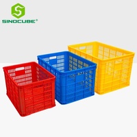 Conteneurs empilables en plastique PP Sinocube, écologiques, robustes, recyclables, caisses de stockage pour fruits et légumes, bacs pour supermarchés