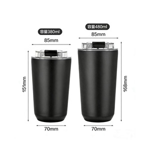 Groothandel 280ml/380ml Dubbelwandige RVS Vacuüm Koffiemok, Aanpasbaar Logo, Schattige Reismok met Deksel voor Kantoorgebruik - Product Image 5