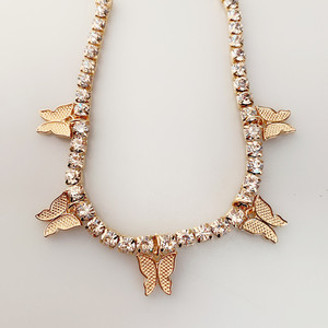 Collar con Colgante Geométrico de Mariposa, Aleación de Zinc, Engaste de Canal, Joyería de Fiesta para Mujer - Product Image 5