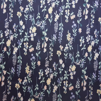 Tissu recyclé pour vêtements de nuit : Charmeuse imprimée, 100% polyester recyclé, satin de soie, chiffon imprimé, satiné