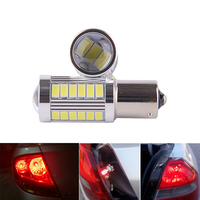 2x Bombillas LED S25 PY21W P21W 1156 Ba15s 1157 Bay15d para Coche 12V, Lámpara de Señal de Giro, Freno, Reversa y Estacionamiento, 33SMD, Amarillo y Blanco