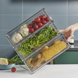 Choice Fun Transparente Kühlschrank Organizer Bins Küche Stapelbare Schubladen Kunststoff Kühlschrank Organizer Set