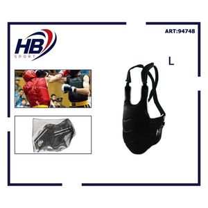 Protège-poitrine de boxe noir L, équipement d'arts martiaux - Product Image 3
