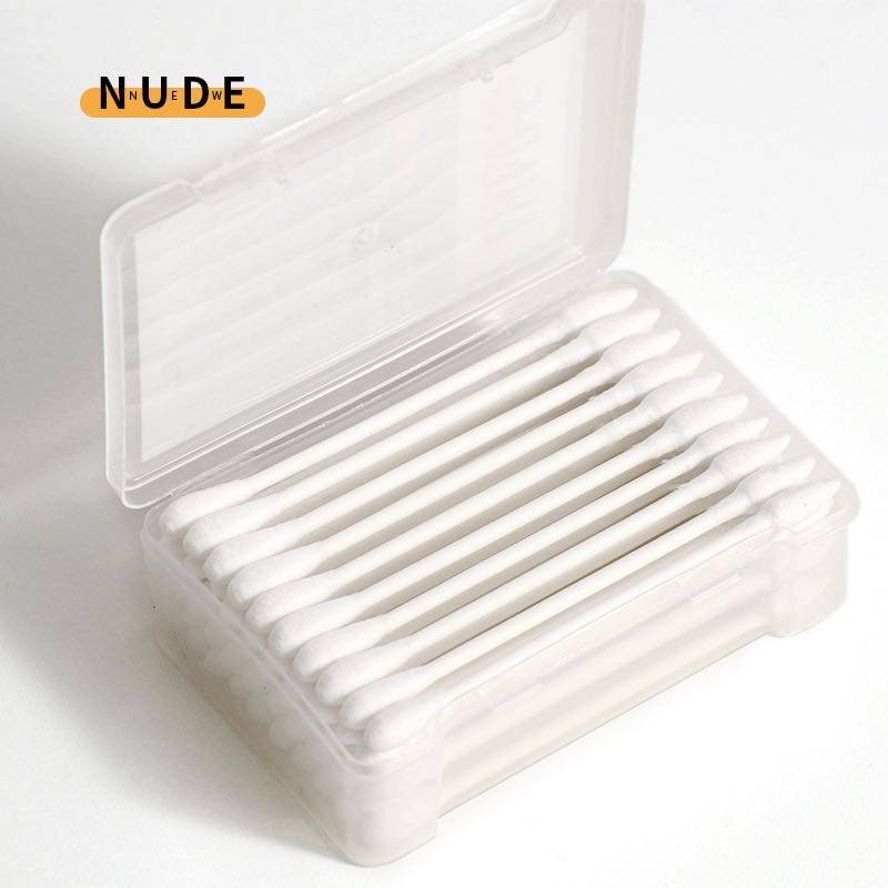 Ватные палочки NNUEDWE с двойной головкой, чистящие ватные палочки, одноразовые ватные палочки с независимой упаковкой, 50 шт. в упаковке