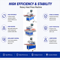 Harga Pabrik Mesin Press Panas Multiwarna Printer Flatbed Combo Enam Meja Kerja Rotary Pneumatik Otomatis Hi-Q Baru