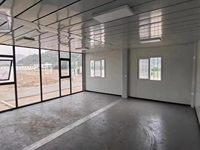 Maison Conteneur de Luxe 20 pieds Préfabriquée avec Panneaux Sandwich Acier pour Logement, Salle de Bain, Usage Scolaire et Hospitalier