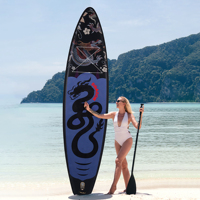 Stock entrepôt UE Planche de paddle gonflable en PVC extra large 350 cm, capacité de charge 205 kg, pour mer, lac, rivière