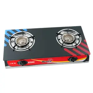 2 Plate Gas Stove Best Price High Temperature Tempered Glass Double Burner Table Gas Stove