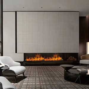 <span class=keywords><strong>Cassette</strong></span> negro personalizado, juego de troncos de tamaño pequeño de 500mm, <span class=keywords><strong>chimenea</strong></span> de Vapor de agua, aplicación de Control remoto, <span class=keywords><strong>chimenea</strong></span> eléctrica inteligente de vapor con llama 3D - Product Image 2