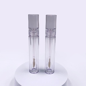 Round Lipgloss Bottles Packaging Liquid Lipstick <b>Container</b> Lip Gloss Tubes with Brush Custom Empty Clear Cosmetics - Product Image 5