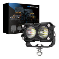 Kit de 2 projecteurs LED 31W 3 pouces, 3100LM, blanc et rouge, 9-30V, 6500K, en aluminium, pour conduite tout-terrain et SUV
