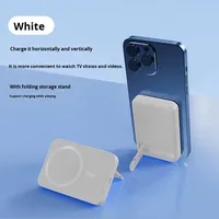 Batterie externe magnétique 5000 mAh à chargement sans fil 15 W, chargeur portable ultra-fin pour iPhone 16 15 14 13 12, idéal pour les voyages et le bureau