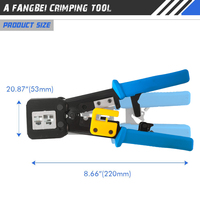 Kit d'outils de sertissage réseau RJ45 8P8C avec testeur de câble et pince à sertir pour connecteurs Ethernet 4P 6P 8P