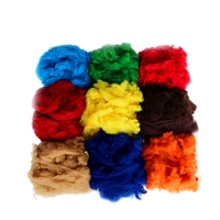 Fibre de polyester teinte en masse à haute résistance des couleurs, ignifuge, de style uni, pour applications de filature de tapis