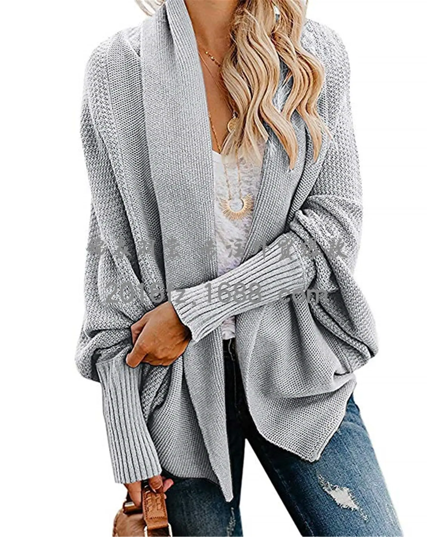 Europe and the United States cross-border winter sweater long sleeve cardigan casual cardigan women's sweater