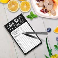 Venta al por mayor tamaño personalizado apariencia negra cuaderno para hacer lista Bloc de notas regalo promocional lista de compras Bloc de notas