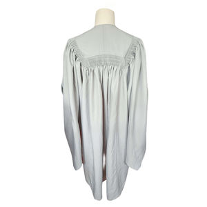 Robe personnalisée UCL Matte Deluxe Fluted UK PHD Grey Academic Graduation Gown & Hood avec manches longues et extrémité fermée - Product Image 3