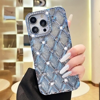 Bling diamant fleur étui souple pour Samsung Galaxy S25 S24 Plus S23 Ultra FE A16 luxe dégradé couleur autocollant filles couverture de téléphone