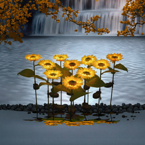 Nueva Lámpara Solar LED para Jardín con Simulación de Girasol, Resistente al Agua IP65, Decorativa para Exteriores, para Patio - Product Image 3