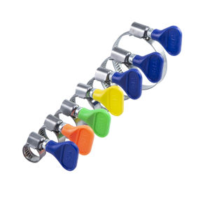 Collier de serrage Evereon allemand à vis sans fin pour joint homocinétique, en acier inoxydable 304 et plastique, largeur de bande 12,7 mm, épaisseur de bande 0,6 mm, taille 60 - Product Image 1