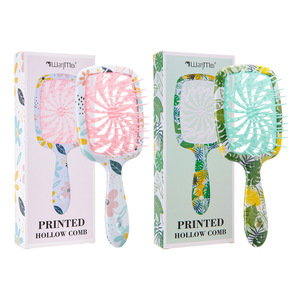 WanMei Printed Hollow <b>Comb</b> With <b>Heat</b> Transfer Design For Scalp Massage And Hair Styling - Product Image 1