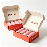 Boîte d'emballage pour boissons avec logo personnalisé recyclable, boîte d'expédition pour e-commerce, boîte d'emballage pour envoi postal avec insert en carton ondulé, boîte en carton Maier