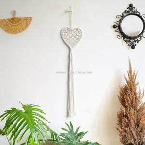 <span class=keywords><strong>Tapiz</strong></span> colgante de pared de macramé con forma de corazón bohemio hogar dormitorio sala de estar borla tejida a mano decoración del hogar - Product Image 4