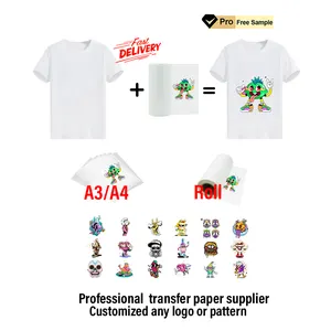 Hot Sale 30cm 60cm Sublimation Paper Heat Transfer Single Side Transfer Film A3 A4 Roll Dtf Paper For Clothing
