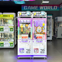 Machine de défi Lucky 7 Second Time Challenge avec lecteur de cartes, distributeur de prix en spirale, porte-clés en peluche et en métal, pour zones de centres commerciaux en anglais