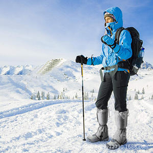 Guêtres de neige WOQI imperméables et ajustables, couvre-chevilles gris, bleu, violet, unisexe, pour la randonnée, la marche, la chasse, le trekking, les voyages - Product Image 1