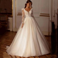 Robes de mariée modestes à manches longues et scintillantes de luxe robes de mariée princesse Bling robe de mariée longue traîne robe de mariée