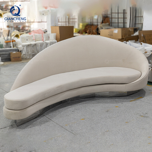 Canapé de mariage en acier inoxydable Dubaï pour meubles de fête chaise longue courbe canapé ensemble pour mariée et marié canapé chaise - Product Image 1