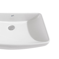 Lavabo en céramique moderne et minimaliste pour la maison et l'hôtel, vasque de salle de bain durable en céramique pour la décoration des toilettes
