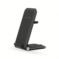 Cargador inalámbrico rápido plegable 3 en 1 de 20 W, tecnología nueva de 2024, soporte portátil para cargar teléfonos celulares, auriculares y relojes inteligentes.